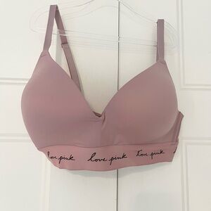 PINK Victoria's Secret Wireless Bra in  Light Pink, Size 32DD